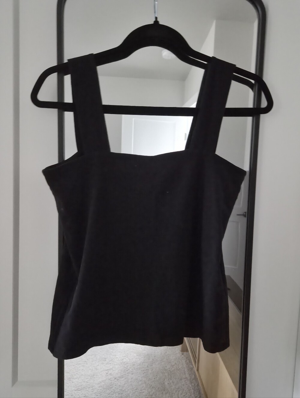 Loft Square Neck Black Tank Top